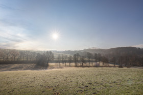 Stock Image: Frosty rural Landscape in Germany by Neviges NRW