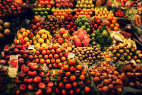 Stock Image: fruit market barcelona