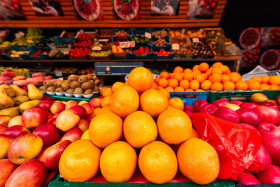 Stock Image: Fruits are sold at the market