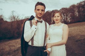 Stock Image: Just married couple