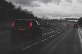 Stock Image: german autobahn by rain