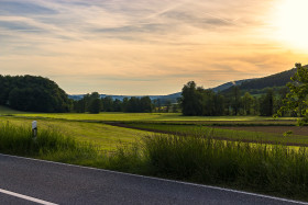 Stock Image: german country road landscape - autobahn