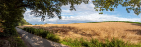 Stock Image: German country road landscape panorama