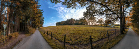 Stock Image: german rural autumn landscape marscheider bachtal in nrw