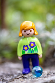 Stock Image: Girl plays soccer figure