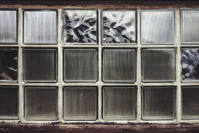 Stock Image: glass brick wall texture