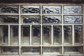Stock Image: glass brick wall texture