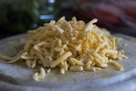 Stock Image: grated cheese gouda