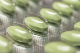 Stock Image: green pills