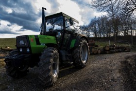 Stock Image: green tractor