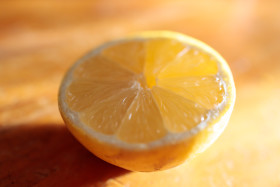 Stock Image: Half a lemon