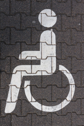 Stock Image: Handicapped parking space