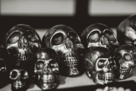 Stock Image: heavy metal skulls