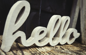 Stock Image: hello sign