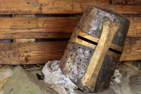 Stock Image: Helmet of a crusader