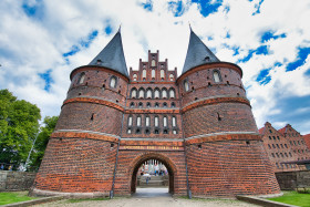 Stock Image: Holsten gate in Lubeck