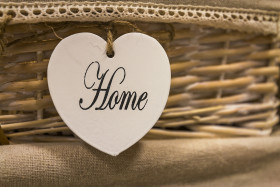 Stock Image: home heart basket