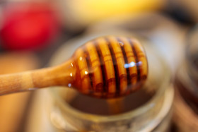 Stock Image: Honey spoon