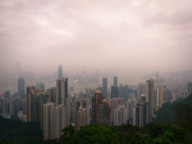 Stock Image: hong kong skyline