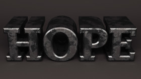 Stock Image: hope iron word