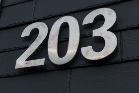 Stock Image: house number 203