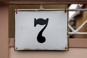 Stock Image: House number seven 7
