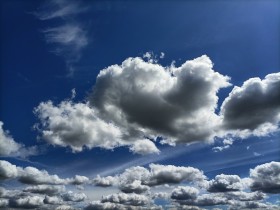 Stock Image: Huge Clouds on blue sky for photo edit sky replacement