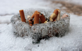 Stock Image: Ice ashtray