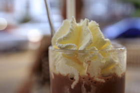 Stock Image: Ice Chocolate with Cream