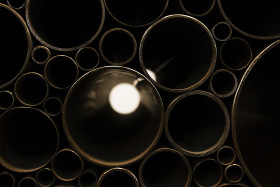 Stock Image: industrial abstract metallic pipe background