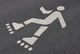 Stock Image: inline skater sign
