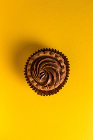 Stock Image: italian nougat praline vertical