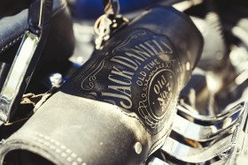 Stock Image: jack daniels motorcycle bag