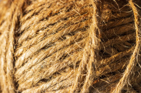 Stock Image: Jute string roll close up