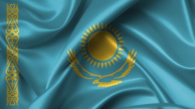 Stock Image: kazakhstan flag