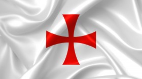 Stock Image: knights templar cross flag