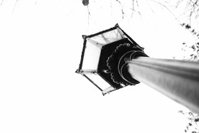 Stock Image: lantern black and white
