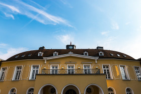 Stock Image: large german yellow villa