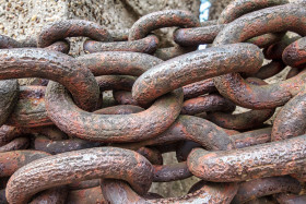 Stock Image: Large iron chains