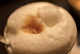 Stock Image: latte macchiato coffee in a glass