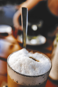 Stock Image: latte macchiato froth