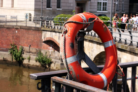 Stock Image: Lifebuoy in Hamburg