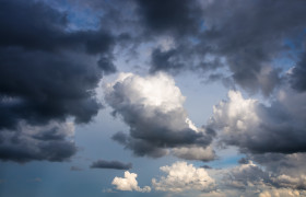 Stock Image: Light and dark clouds in the sky for sky replacement