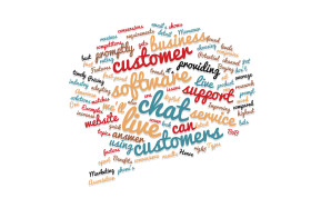Stock Image: live chat bubble tag cloud white