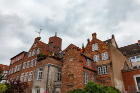 Stock Image: lubeck old city buildings