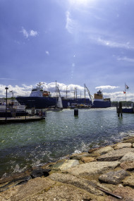 Stock Image: lubeck travemunde harbor