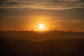 Stock Image: Madrid Sunset before Corona