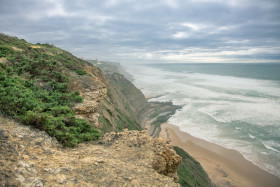 Stock Image: Magoitos beach Praia do Magoito