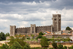 Stock Image: Majestic Fortress: The Castle of Sabugal, Portugal
