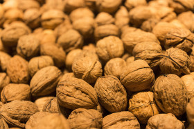 Stock Image: many walnuts